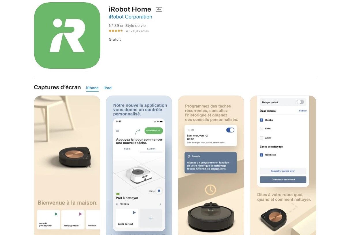 application irobot home